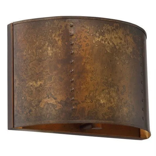 Kettle Weathered Brass Finish 1-Lights Wall Sconce