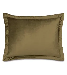 Lars Velvet Standard Sham 20x27 in Olive