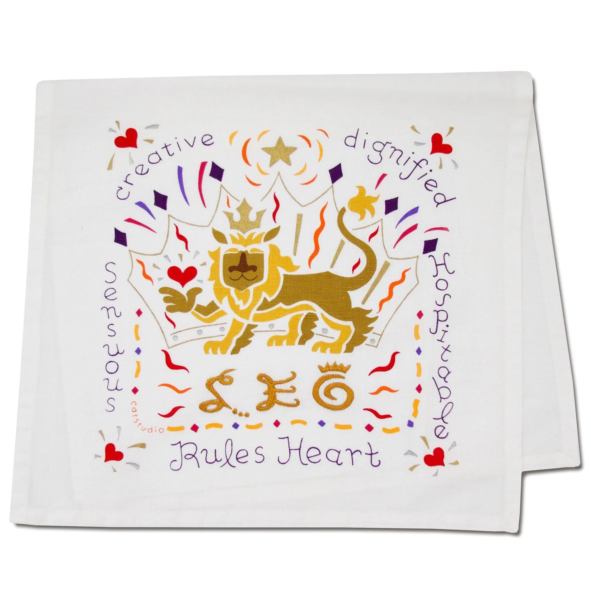 Leo Astrology Dish Towel