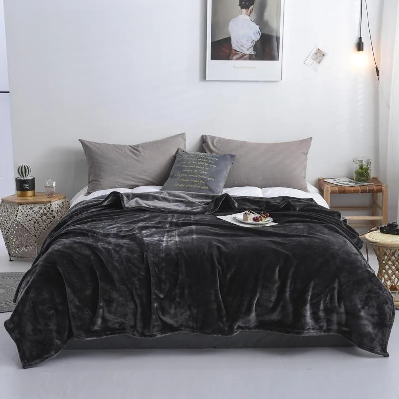 Light Luxury Solid Color Flannel Shan Blanket