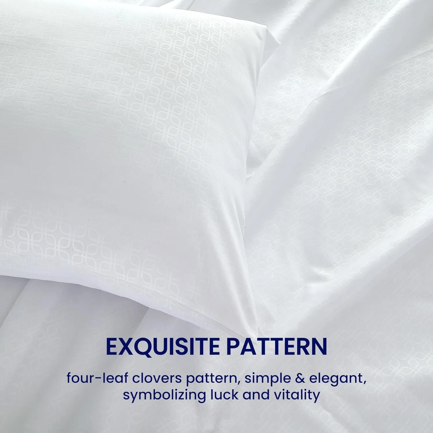 Luxury Hotel Embossed Sheets Set with Pillowcase