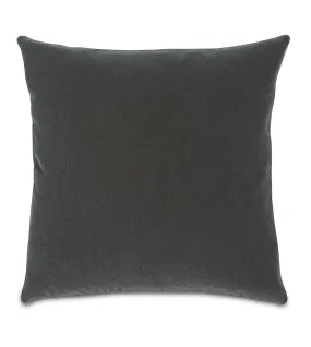 Luxury Mohair Decorative Pillow Cover in Persian Gray