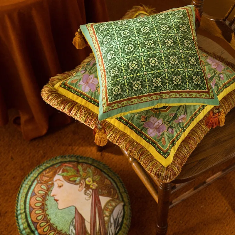 Luxury Vintage-Inspired French Victorian Velvet Floral Pillow Cover Collection