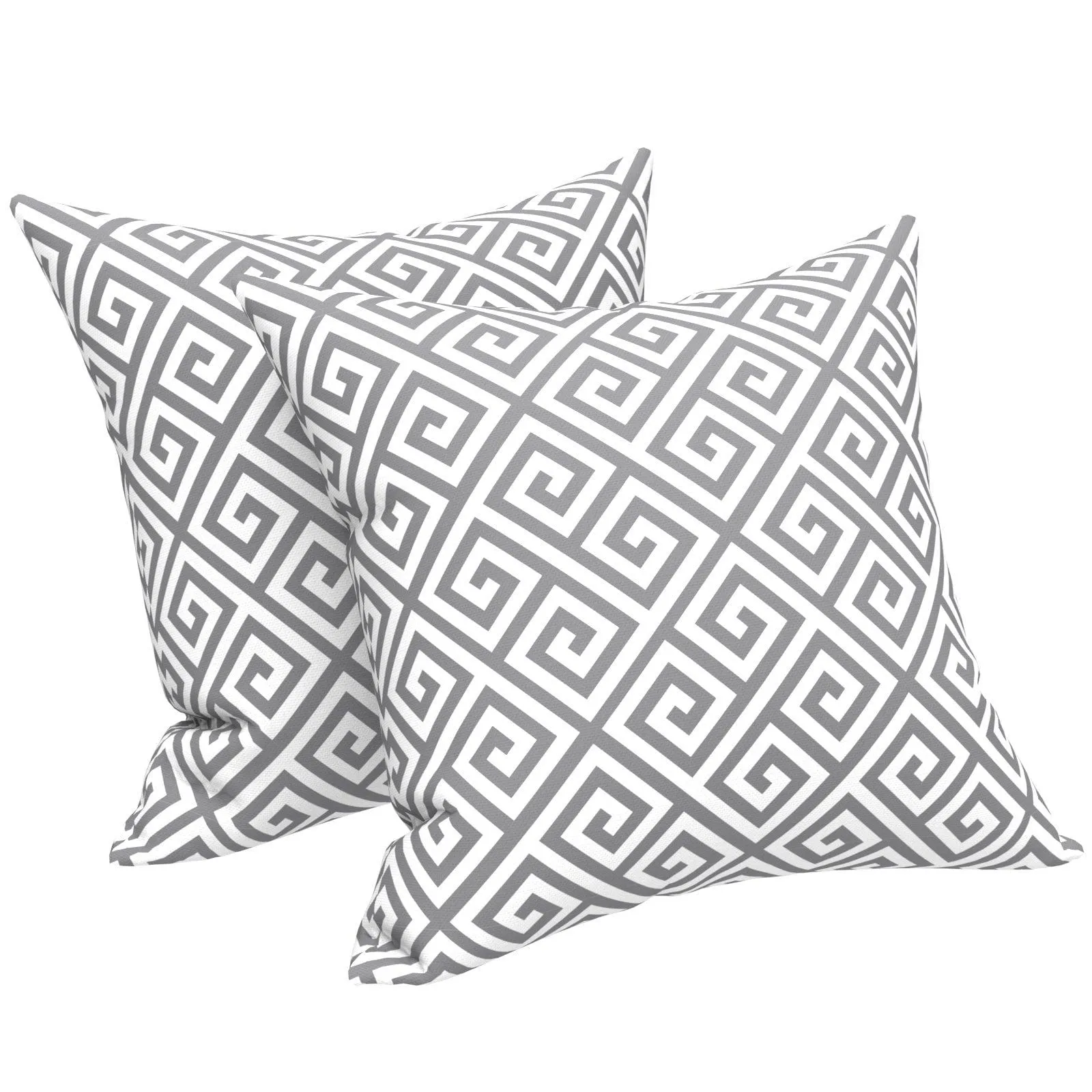 LVTXIII Outdoor Throw Pillow Covers 18" x 18" Maze Grey (Pack of 2)