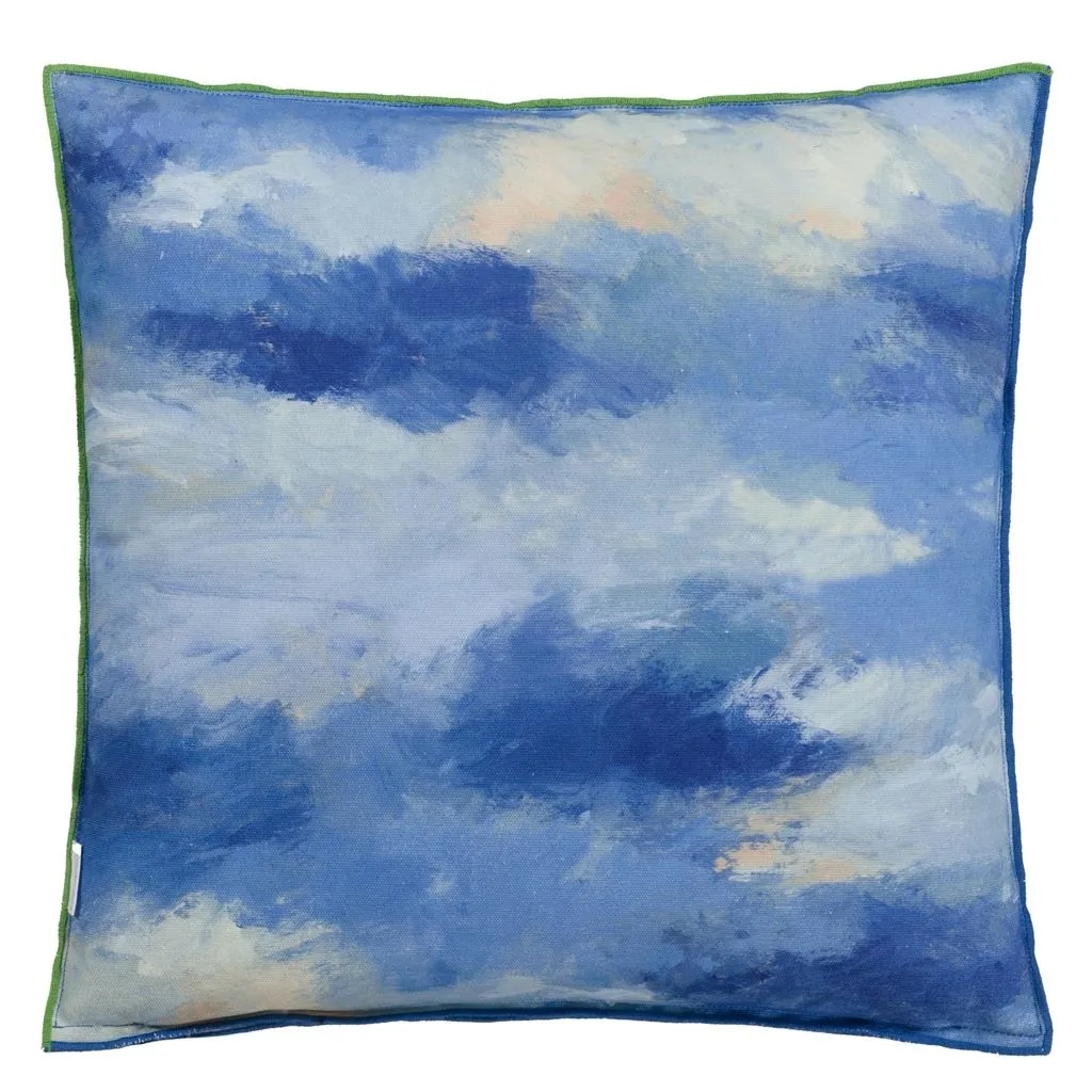 Matsu Cobalt Cotton Throw Pillow by Designers Guild