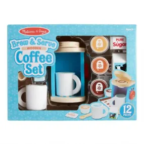 Melissa & Doug Brew & Serve Wooden Coffee Set