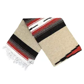 Mexican Saltillo Blanket - Beige