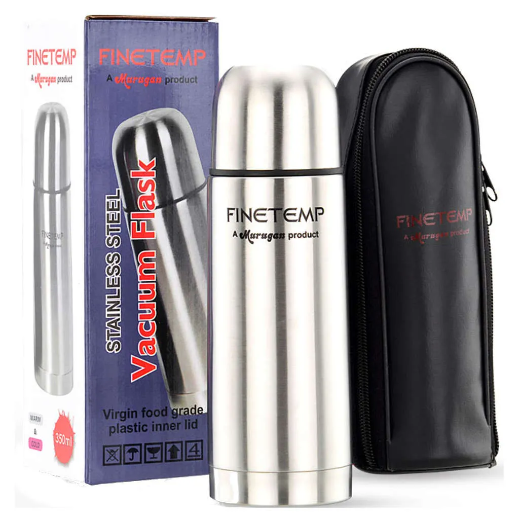 Murugan Finetemp Vacuum Flask Stainless Steel 350ml FT001