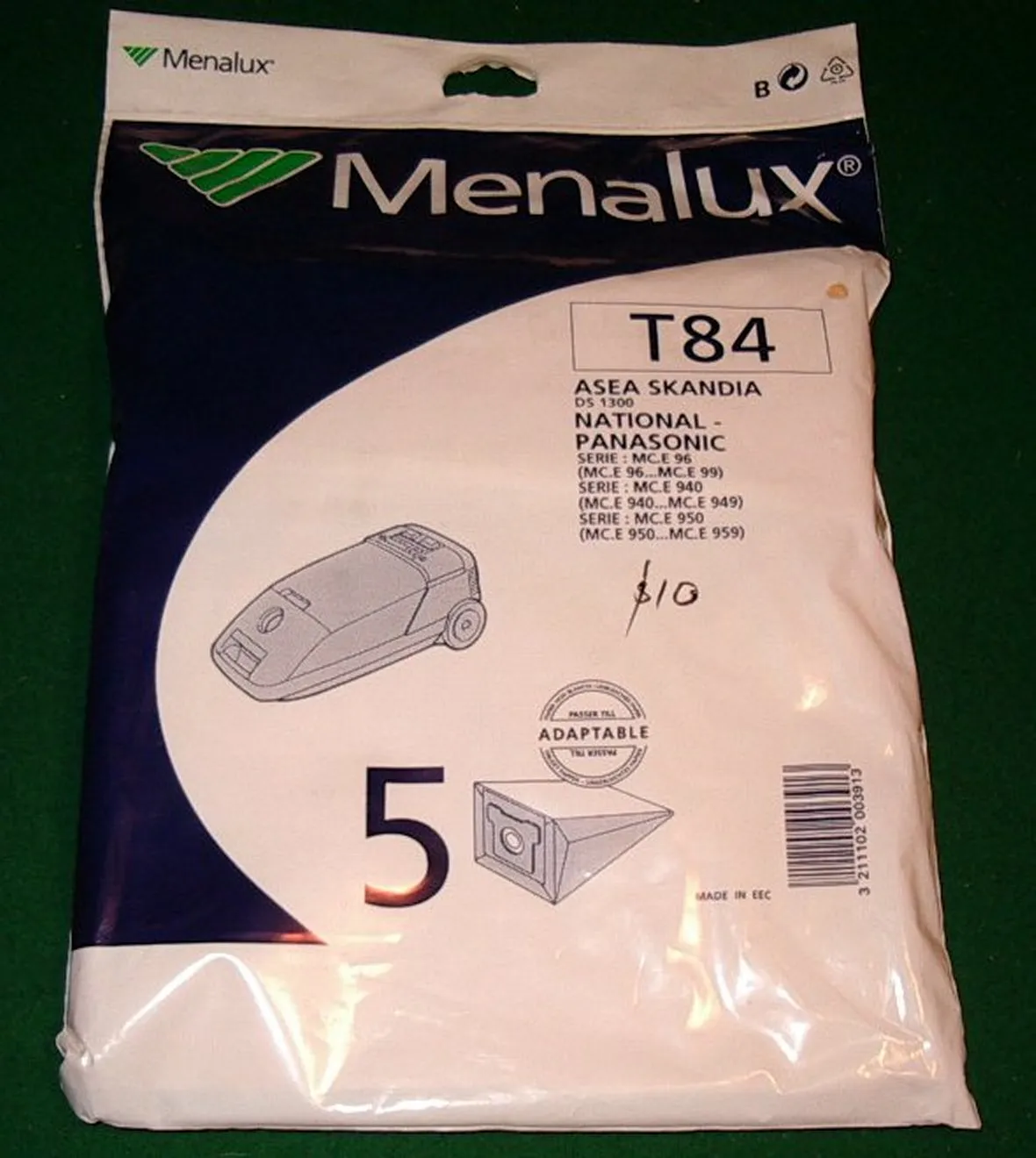 National Panasonic, Asea Skandia Vacuum Cleaner Bags - Part # T84