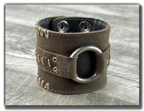 No Quarter - Whiskey Brown Leather Cuff