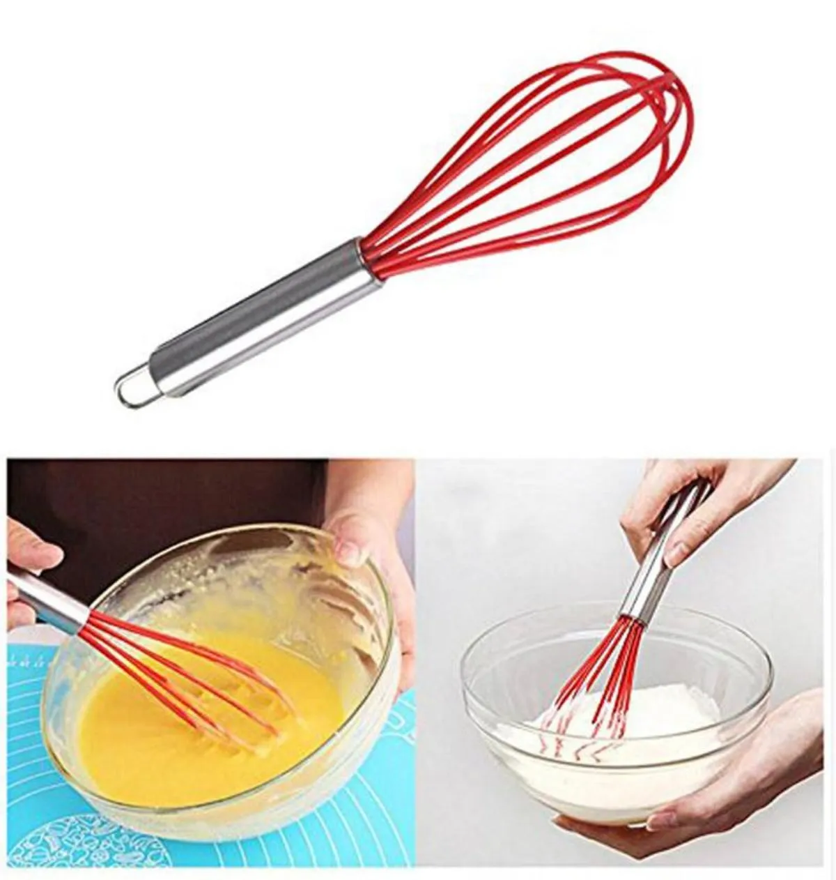 Non-Stick Silicone Egg Beater Set (4 pcs set)