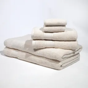 NOW 50% OFF: Pinehurst 100% Organic 6 Piece Bath Towel Set - Ivory