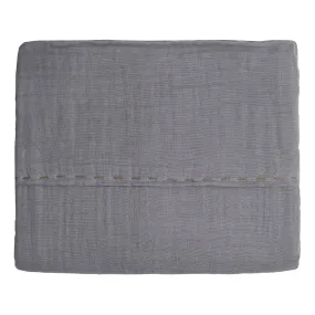 Numero 74 Top Flat Bed Sheet Embroidery Stone Grey