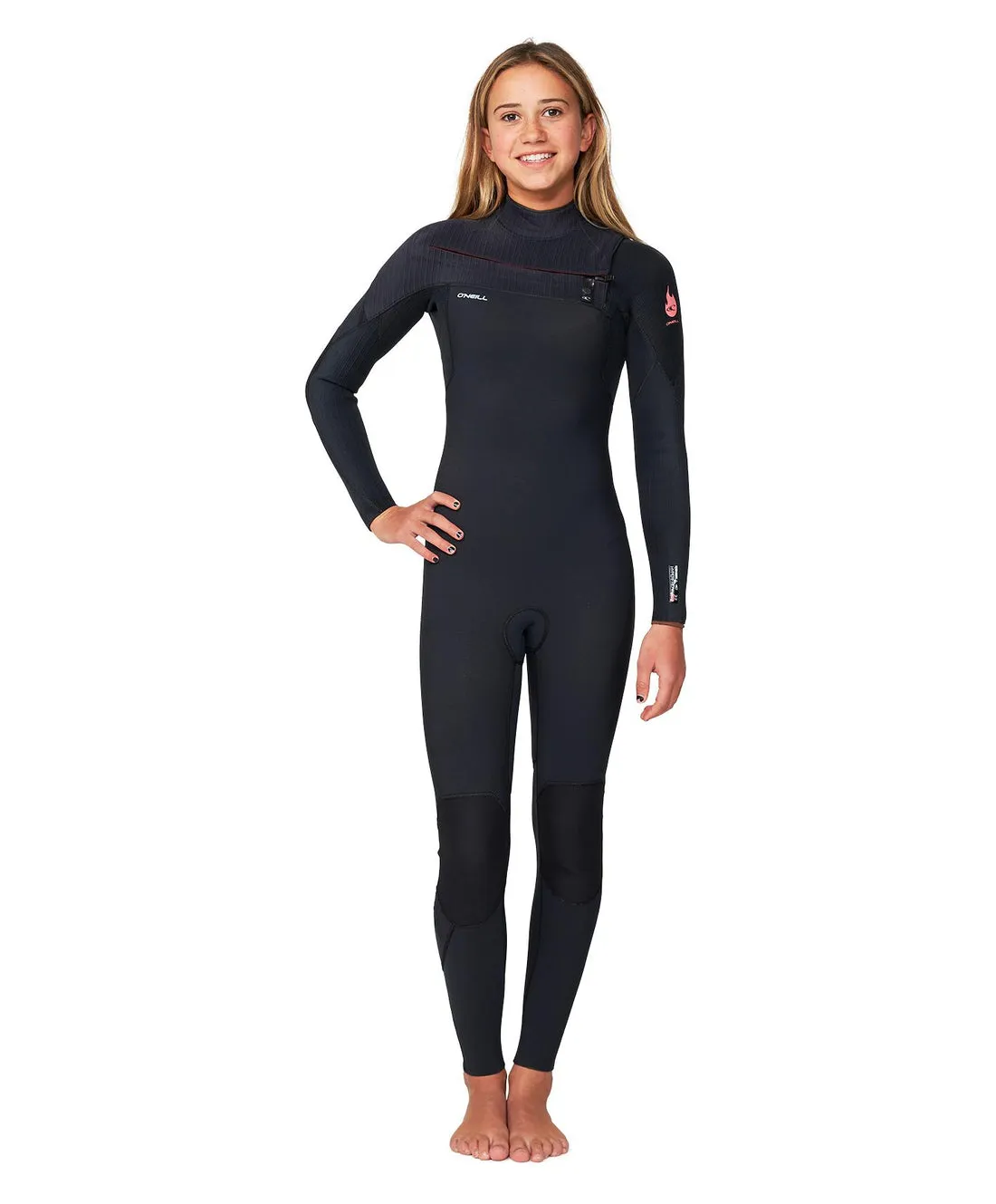 O'Neill Girl's HyperFire 3/2mm Steamer Chest Zip Wetsuit