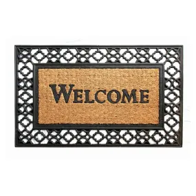 OnlyMat Natural Coir Moulded  Rubber Doormat