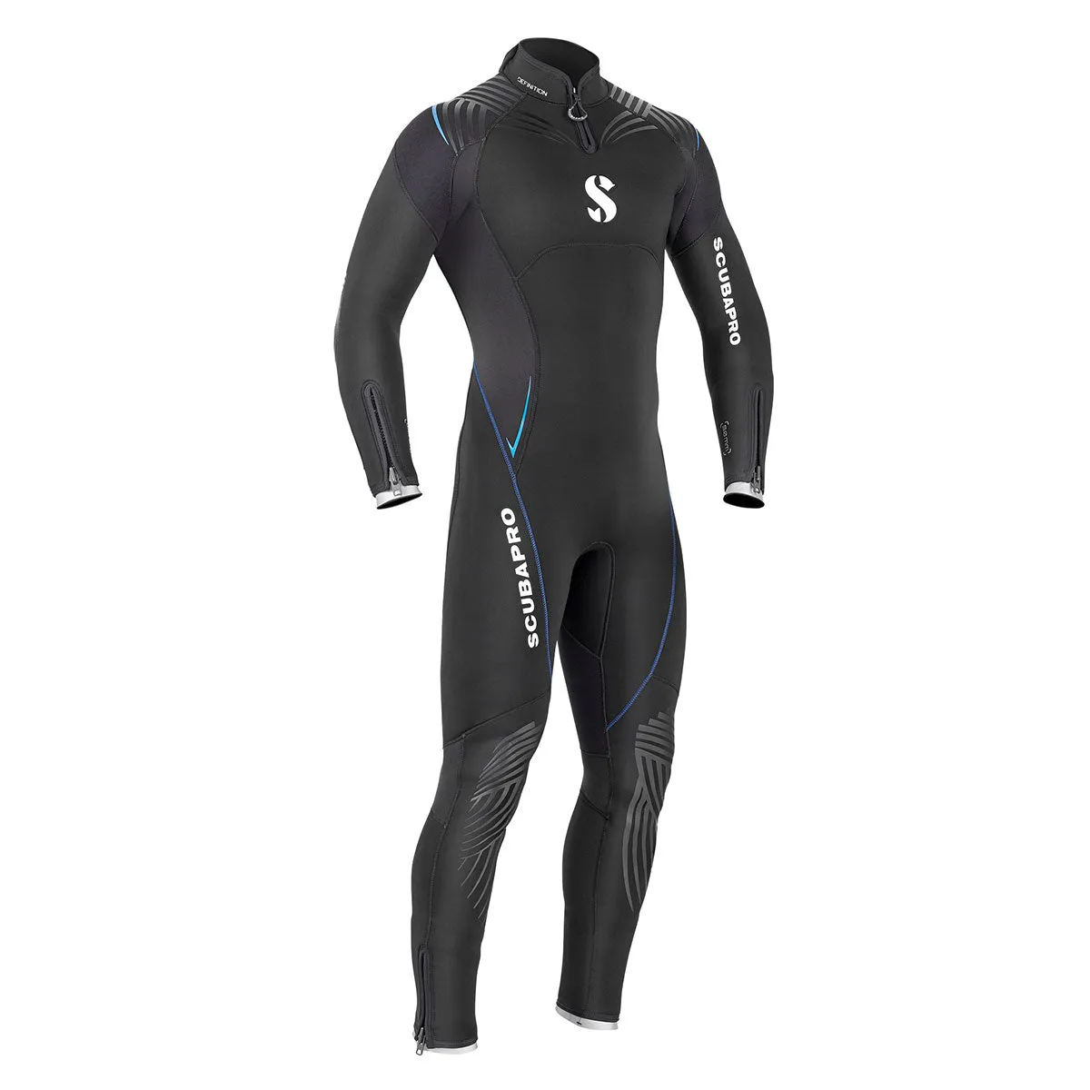 Open Box ScubaPro 5mm Men's Definition Steamer Diving Wetsuit - Black/Blue, Size: XX-Large