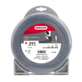 Oregon Trimmer Line - 22-495 - Magnum Gatorline - Square - .095" Gauge, 1 lb. Donut, 227 Feet