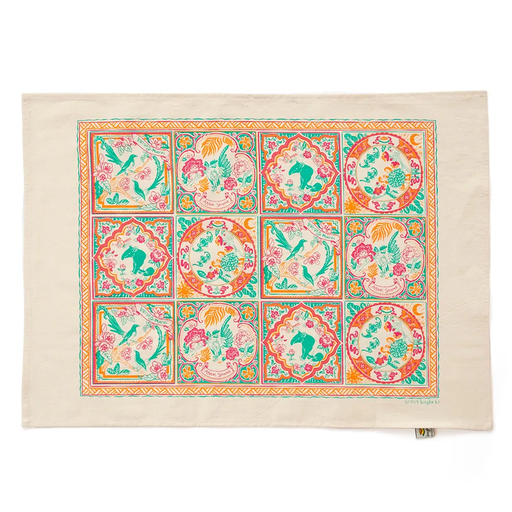 Peranakan Tile Tea Towel