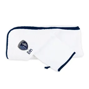 Personalized Sporting Kansas City Hooded Towel & Wash Mitt Set