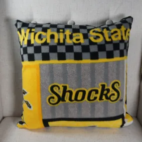 Pillows - College - NCAA - Wichita State University-WSU - Shockers - Black - 16 inch