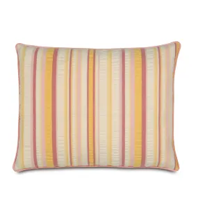 Pink and Yellow Striped Standard Sham 20x27