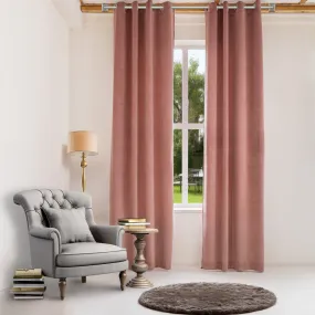 Pink Velvet Grommet Curtain - Custom Sizes and Colors