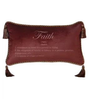 Poised Velvet 'Faith' Lumbar Pillow Cover 15x26