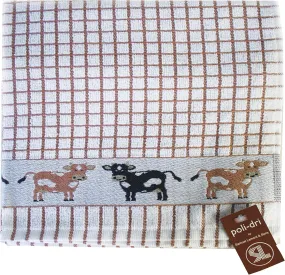 Poli-Dri 100% Cotton Tea Towel "Cows"