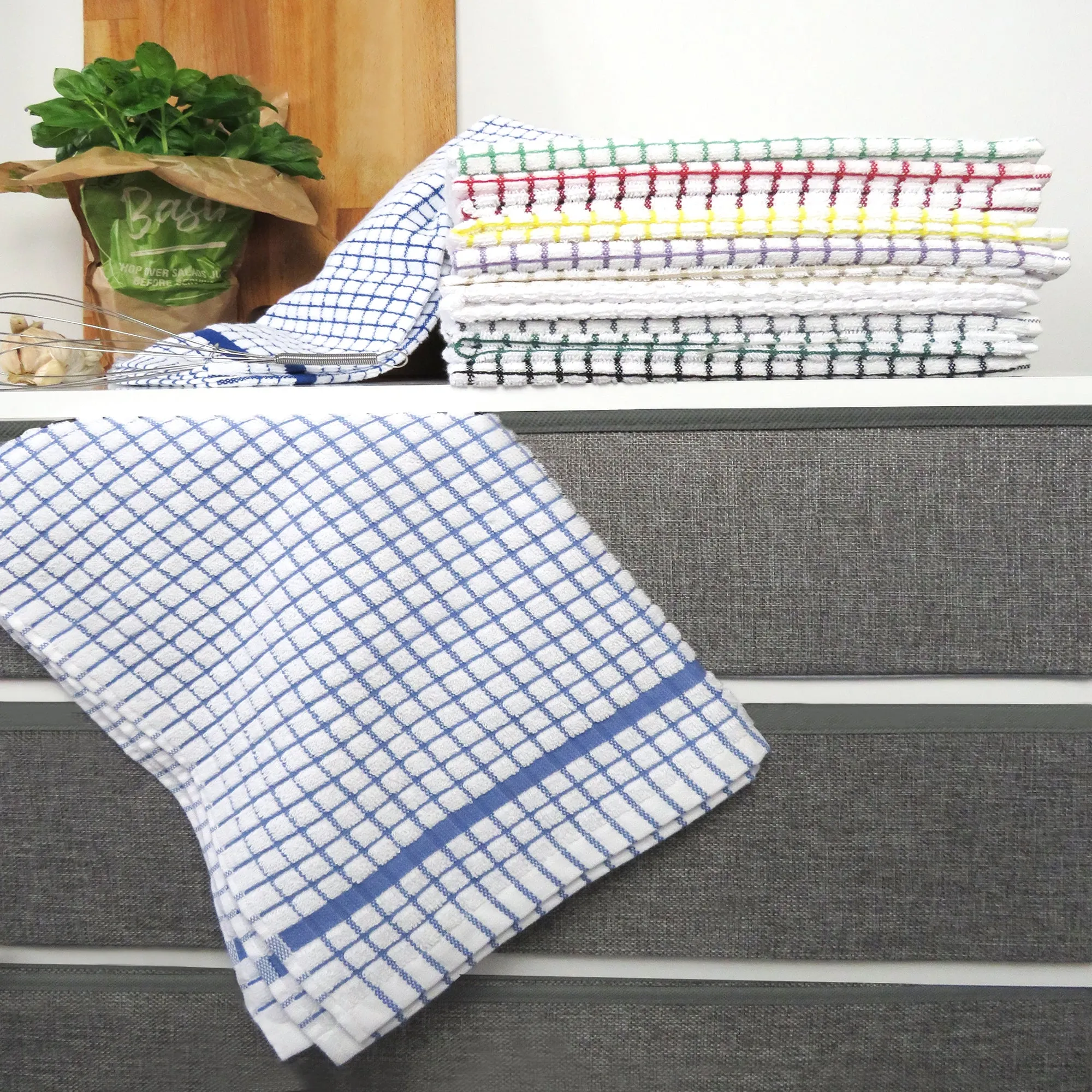 Poli Dri Cornflower Blue Cotton Kitchen Tea Towel