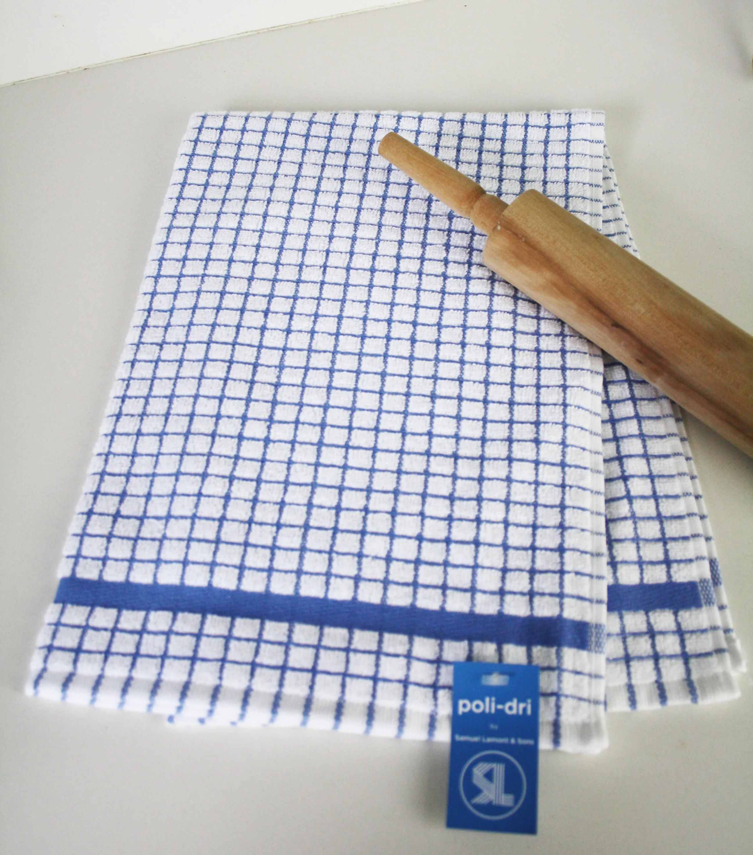 Poli Dri Cornflower Blue Cotton Kitchen Tea Towel