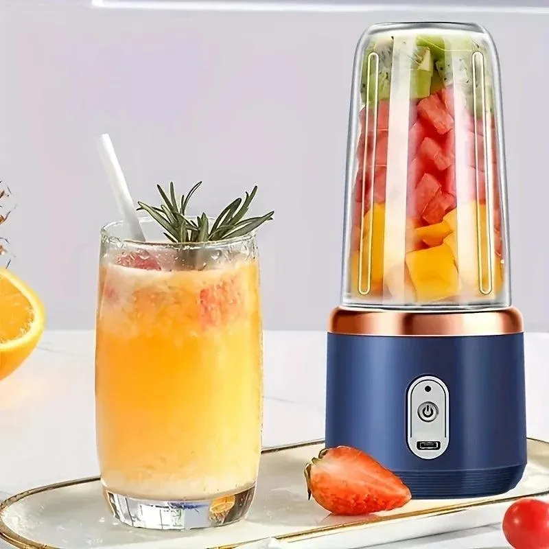 Portable Double-Cup USB Juicer & Smoothie Blender - Rechargeable, Compact & Powerful