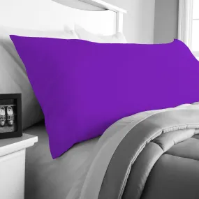 Premium Violet Body Pillow Cover Super Soft Removable and Washable Standard Size Long Pillow cover 45 x140cm with Zipper Enclosure