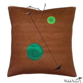 Printed Velvet Pillow Kinetic Sienna 18x18