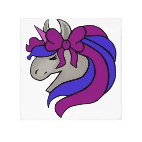 Purple Blue Unicorn Face Towel