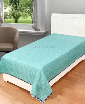 RD TREND Presents Luxurious Glace Cotton Supersoft 210 TC Single Size(90X60 Inch) Flat Single Bedsheet (Topsheet) Without Pillow Covers Colour Green