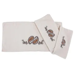 Rebecca Paisley 3PC Bath Towel Set, Cream