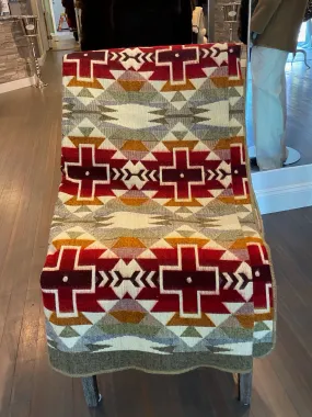 Red Printed Alpaca Blanket