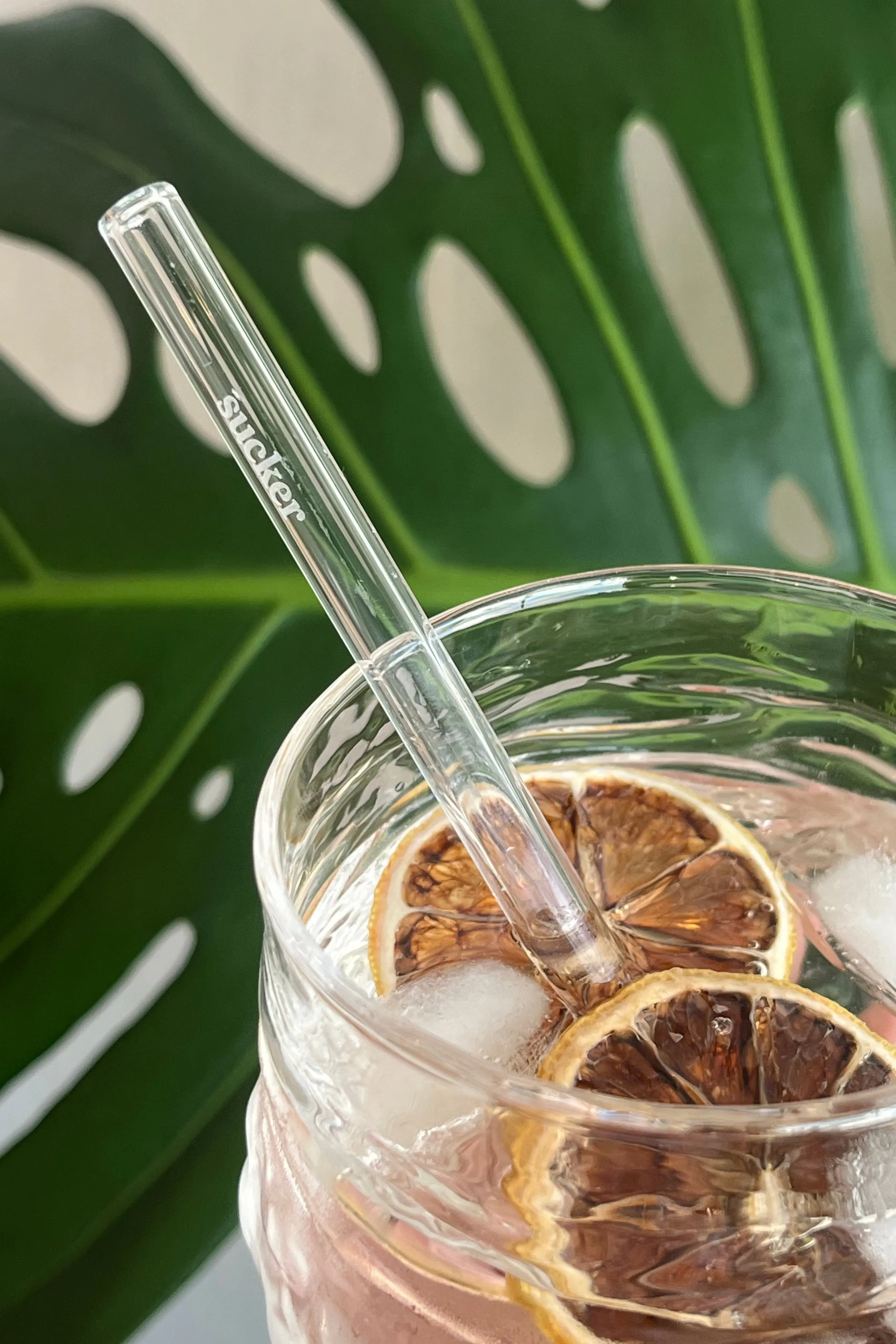 Reusable Glass Transparent Cocktail Straws