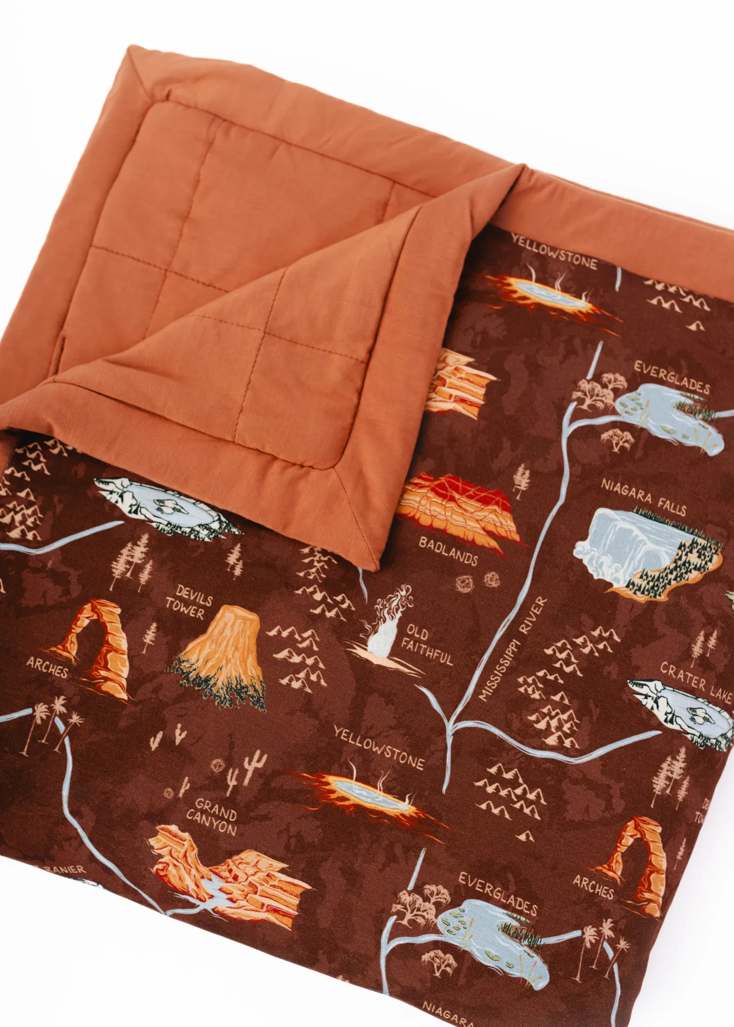 Roadtrip Large Quilted Bamboo Blanket