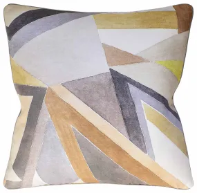 Roulade Print Citron and Stone Decorative Pillow Ryan Studio