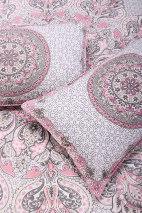 Royal Mandala Grey Cotton Bedsheet