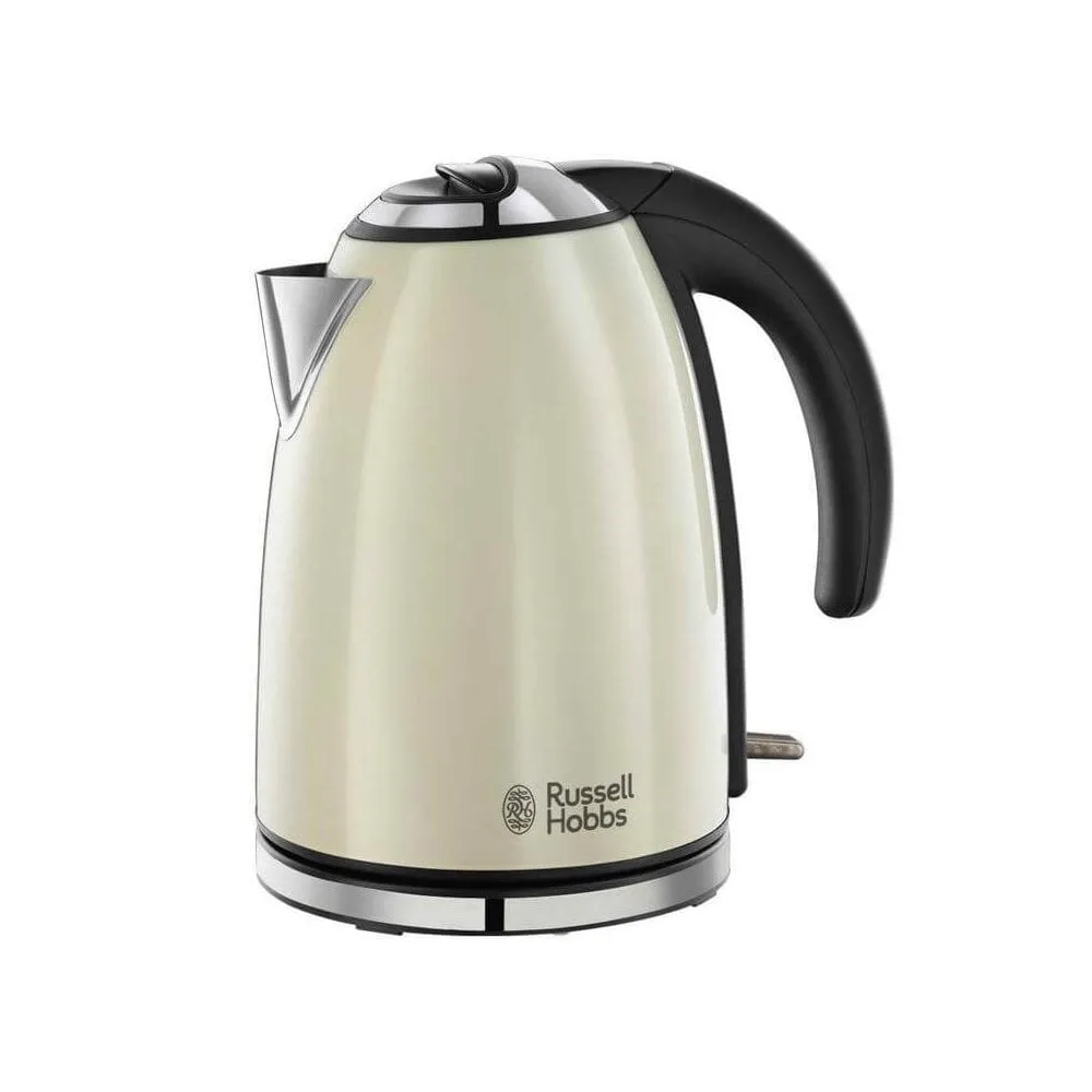 Russell Hobbs Henley 1.7L 3000W Stainless Steel Jug Kettle - Cream