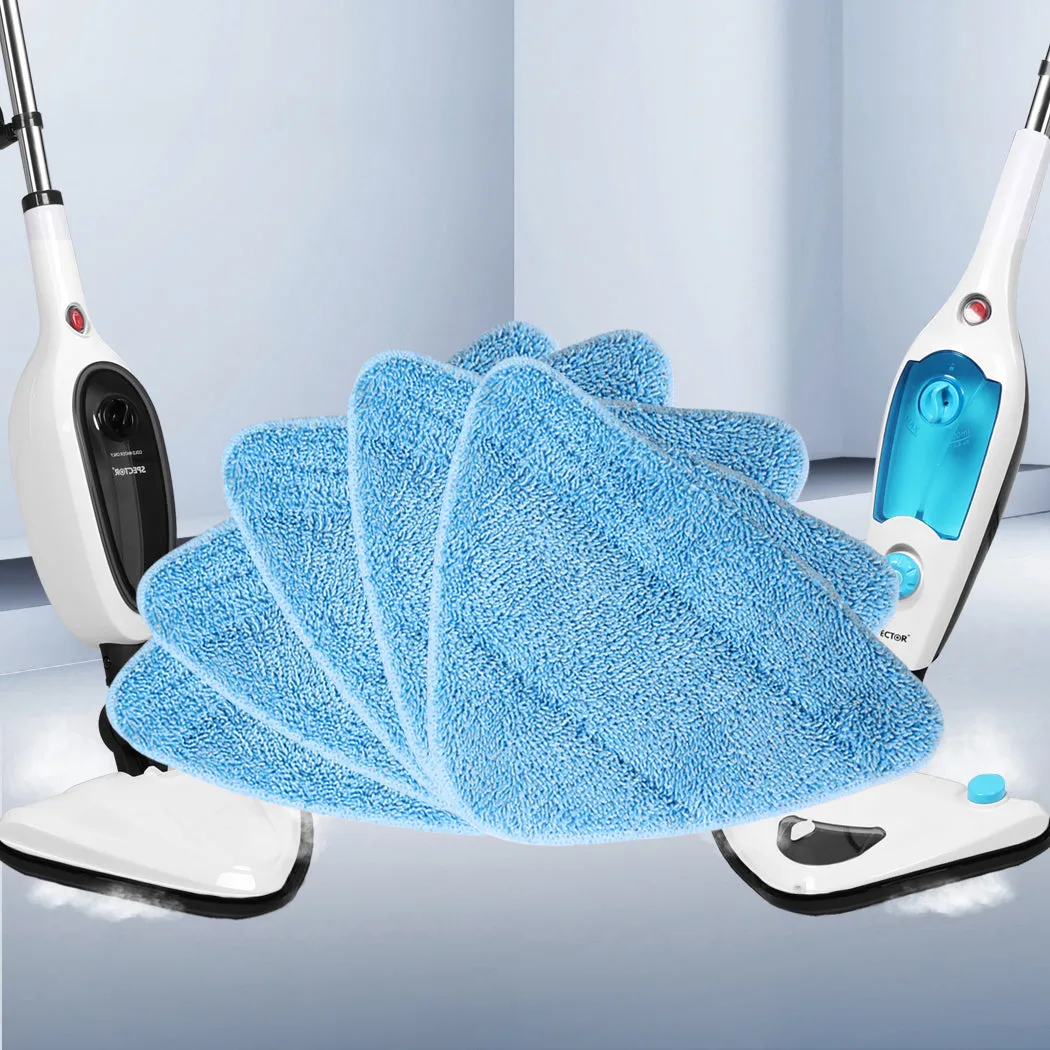 Set of 5 Microfibre Mop Steam Cleaner Handheld Carpet Floor Washable Cleaning