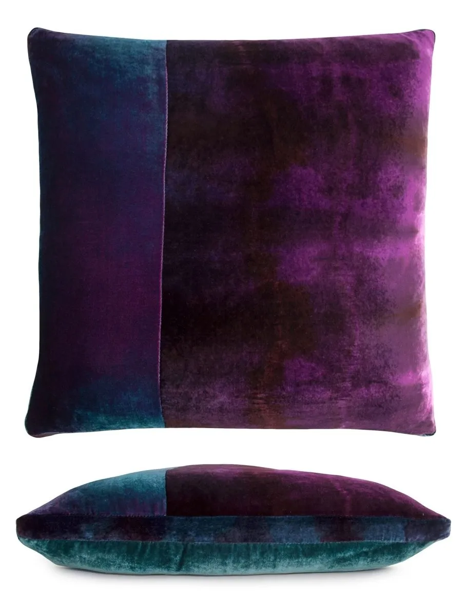 Shark Velvet Color Block Pillow by Kevin O'Brien Studio