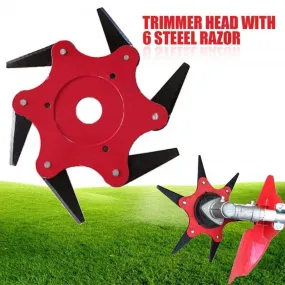 Six-blade grass head-Steel Trimmer Head