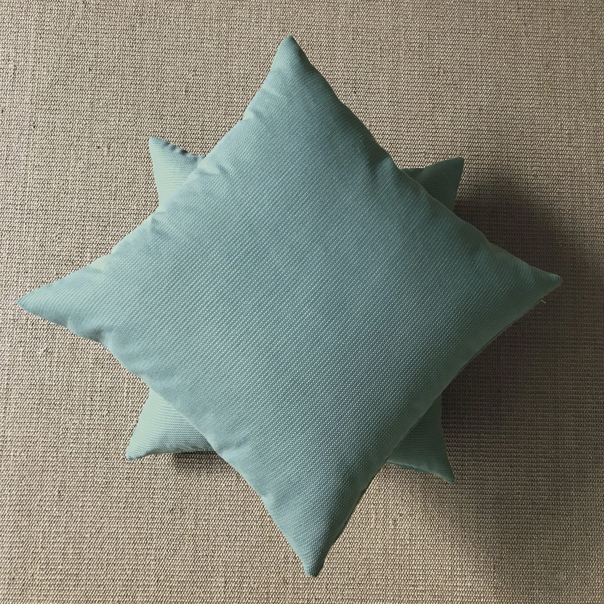 Smoky Turquoise Solid Throw Pillow Cover 22x22