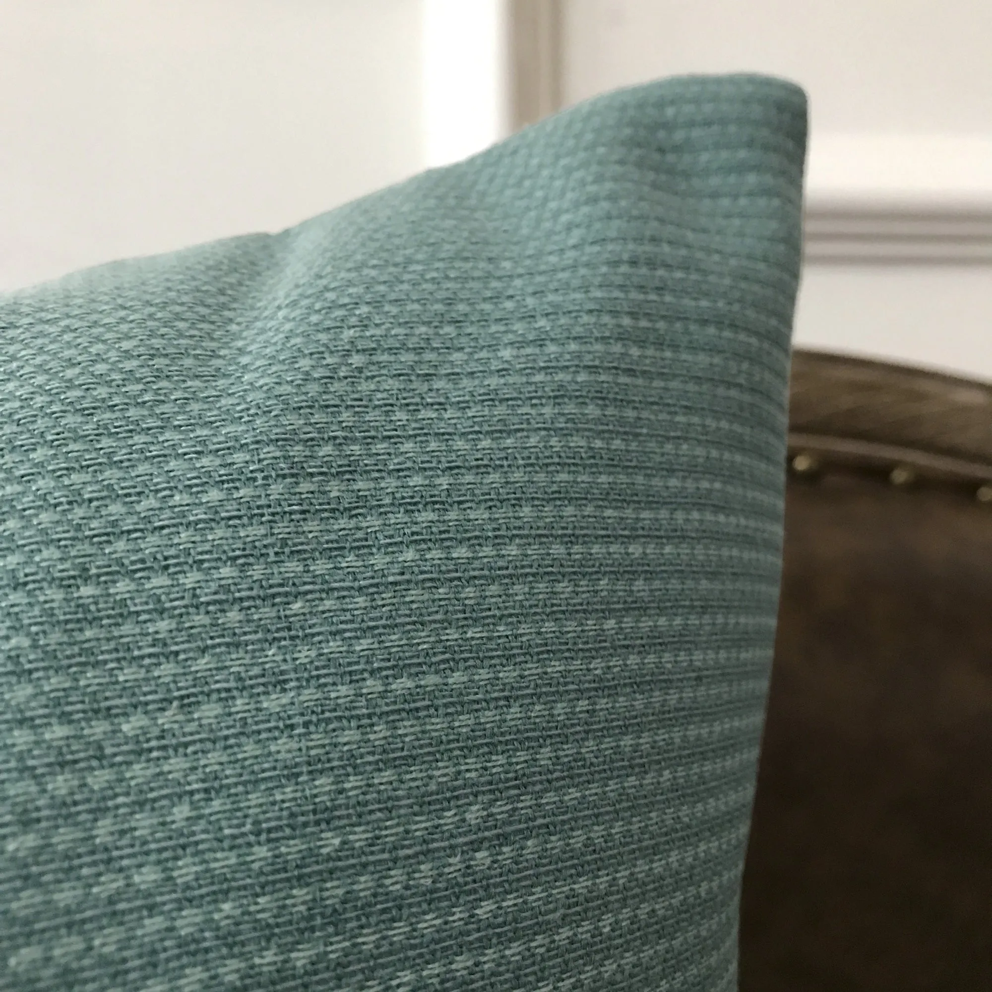 Smoky Turquoise Solid Throw Pillow Cover 22x22