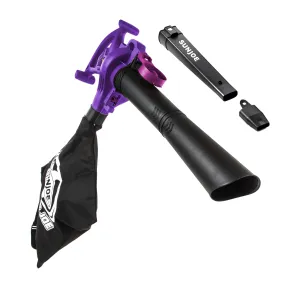 Sun Joe SBJ603E-PRP-RM 3-in-1 Electric Blower | 240 MPH | 13 Amp | Vacuum | Mulcher | Purple (Certified Refurbished)