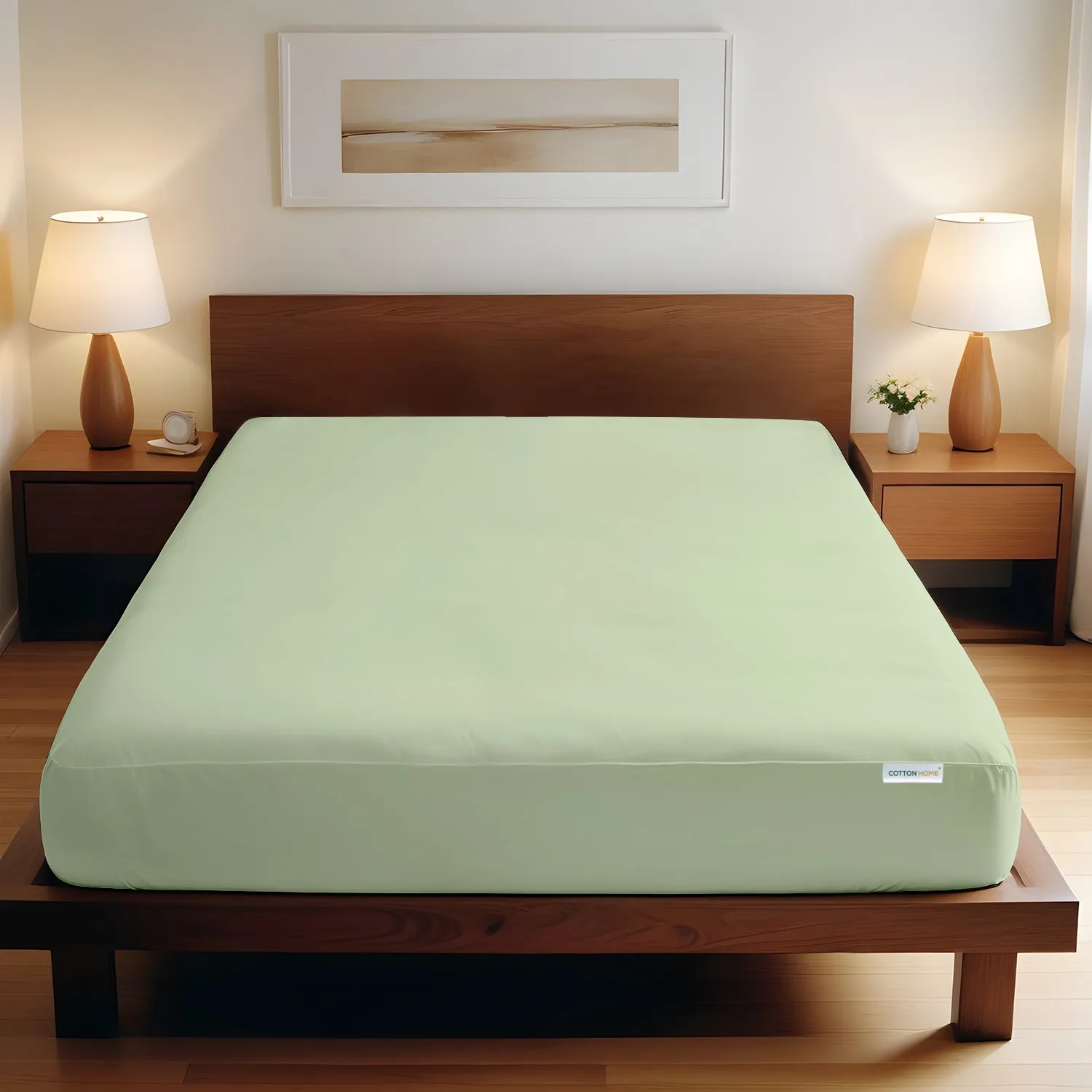 Super Soft Fitted sheet 200x200 30cm - Mint Green