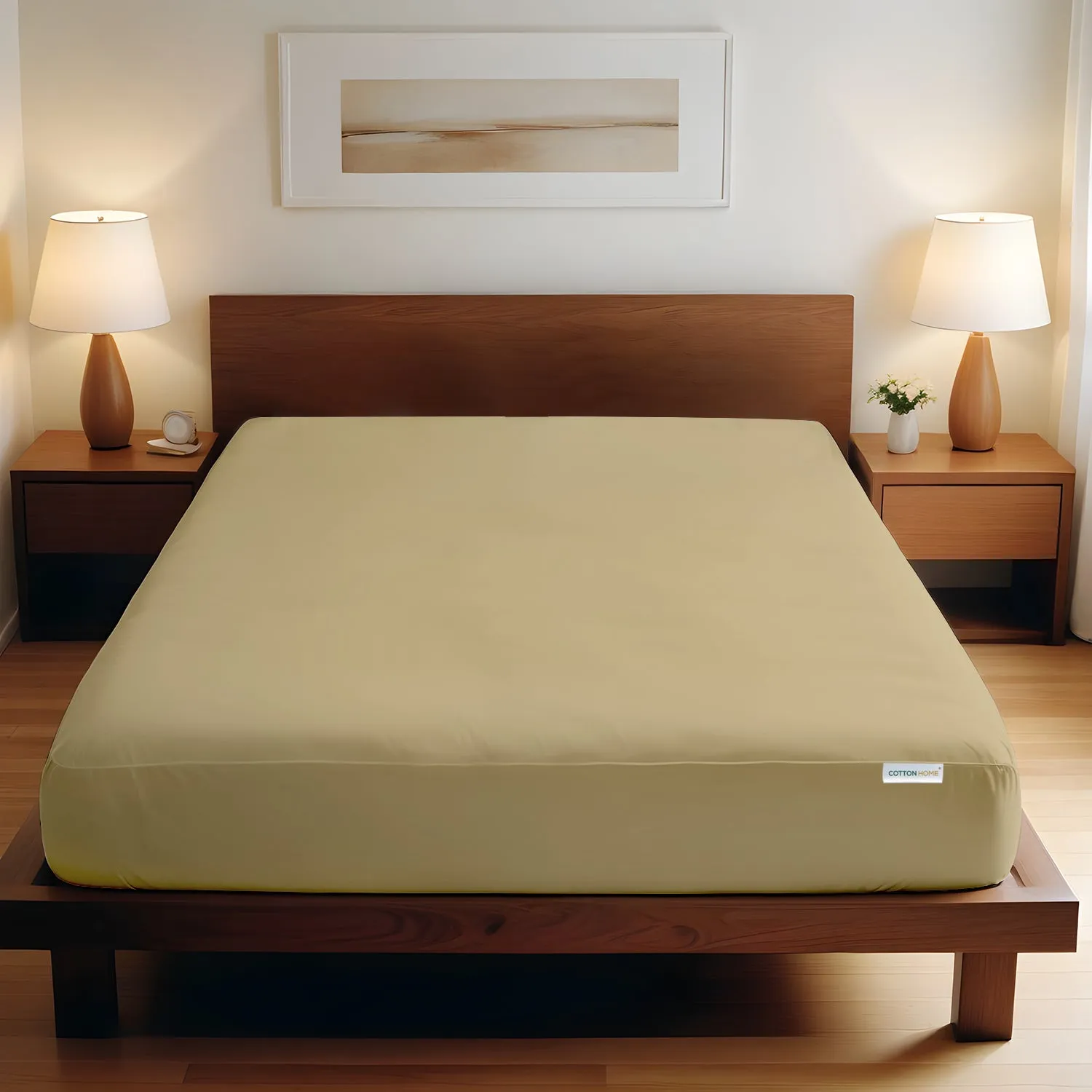 Super Soft Fitted sheet 90x200 20 CM - Mustard